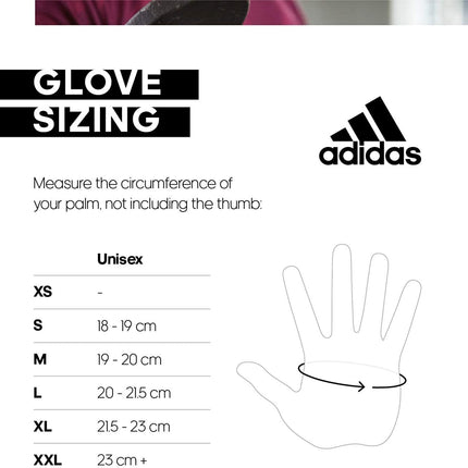 Adidas Adjustable Essential Gloves Weight Lifting Gym Workout Training - Black - Small