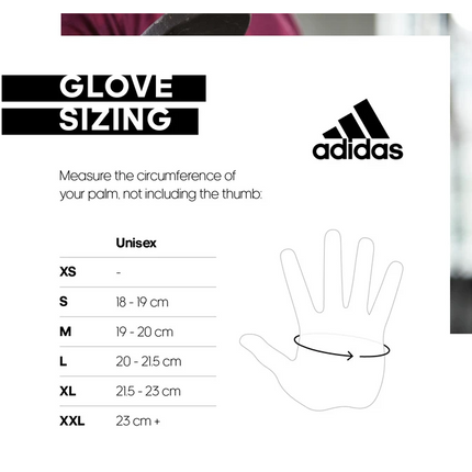 Adidas Adjustable Essential Gloves Weight Lifting Gym Workout Training - Small
