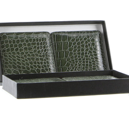 4x de Burg Tableware Crocodile Coasters Mats Pad Drinks Table Non Slip - Green