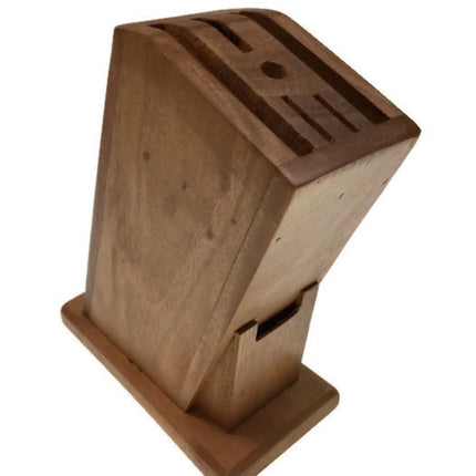 Wooden Knife Holder Knife Fork Block Kitchen Rack Desk Wood Organizer