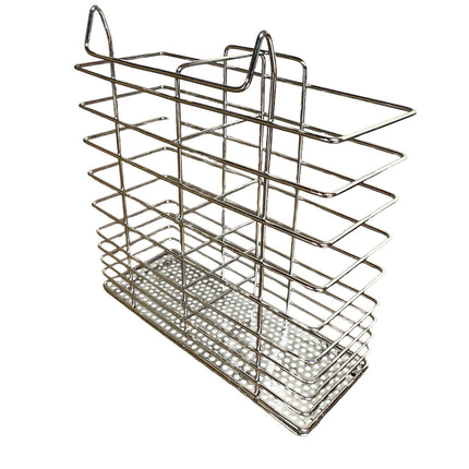 Stainless Steel Cutlery Basket Holder Drying Rack - Chrome
