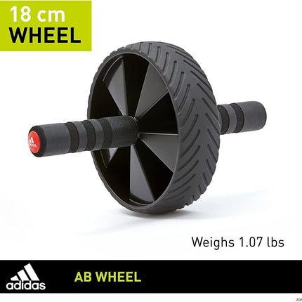 Adidas Ab Wheel Abdominal Core Strength Trainer Gym Fitness Exerciser Roller