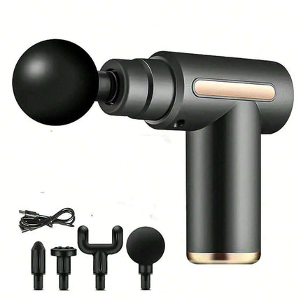 4 Speed Massage Gun 4 Heads Muscle Massage Chargeable Handheld Deep Tissue