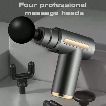 4 Speed Massage Gun 4 Heads Muscle Massage Chargeable Handheld Deep Tissue