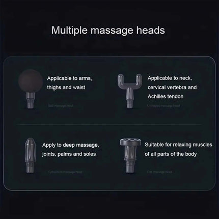 4 Speed Massage Gun 4 Heads Muscle Massage Chargeable Handheld Deep Tissue