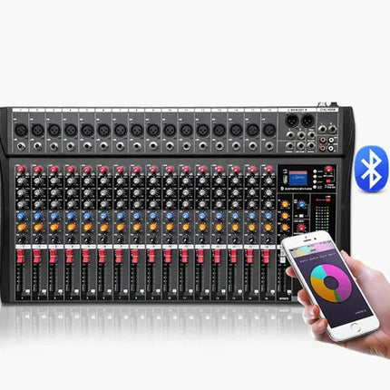 Hridz 16 Channels Audio Sound Mixer Mixing DJ Console USB with 48V Phantom Power