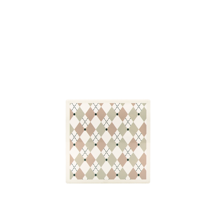 Cassette Checkboard Coaster white