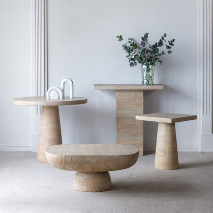 LOGAN CEMENT ROUND SIDE TABLE