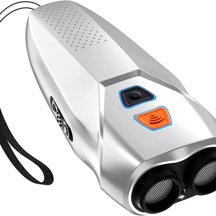 Sliver Handheld Ultrasonic Dog Trainer with Dual Mode | Training & Deterrent Device with LED Light