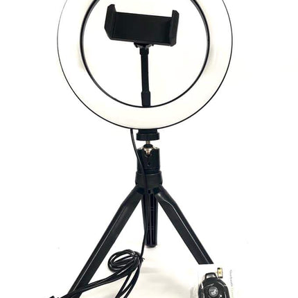 LED Studio Ring Light with Stand and Phone Holder 20cm