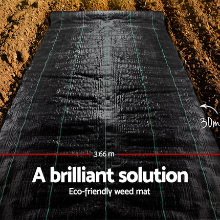Instahut 3.66x30m Weed Mat Weedmat Control Plant