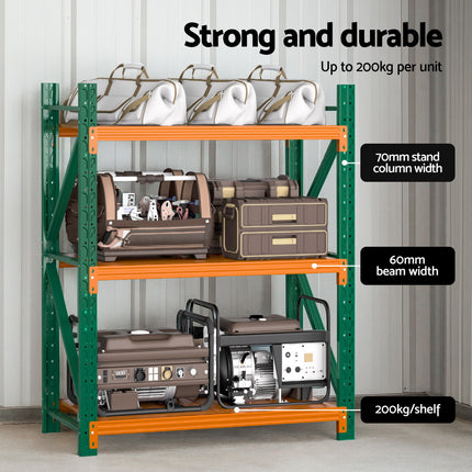 Giantz 1.2Mx1.5M Garage Shelving Warehouse Rack